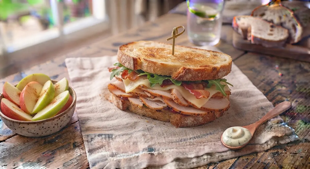 Roast Turkey Sandwich + Apple Slices Lunchbox
